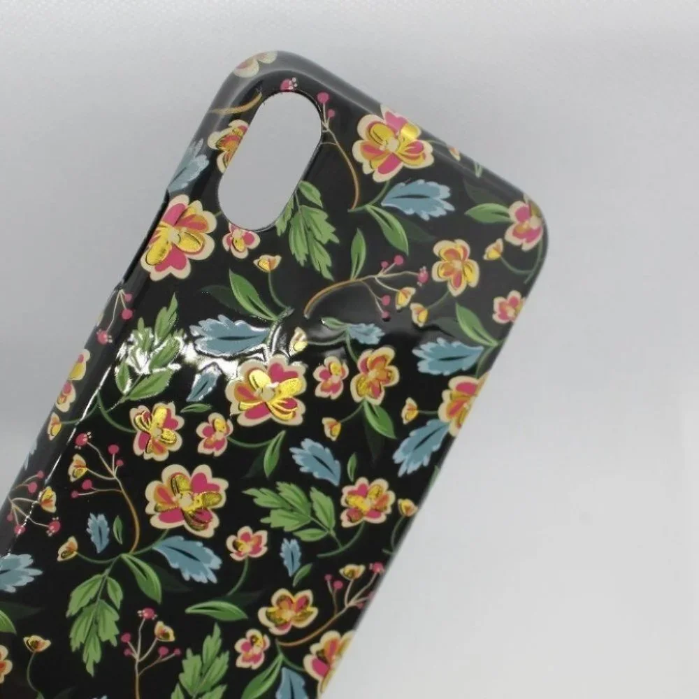 iPhone XR Floral tpu gold stamp case